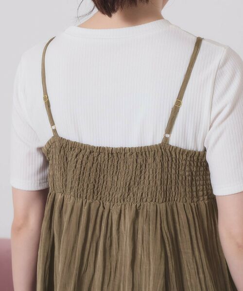 ITS'DEMO / イッツデモ ワンピース | 【手洗い可】ワッシャーサテンキャミワンピース | 詳細13