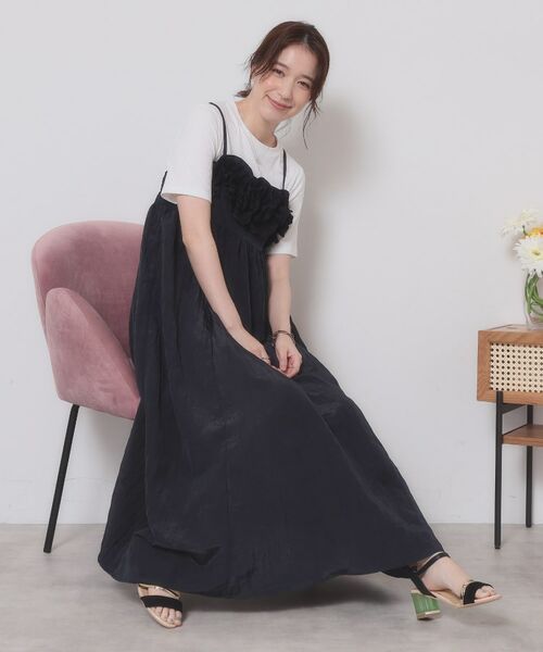 ITS'DEMO / イッツデモ ワンピース | 【手洗い可】ワッシャーサテンキャミワンピース | 詳細2