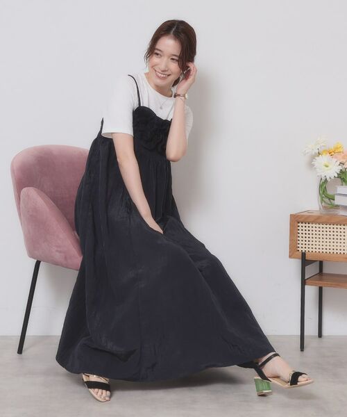 ITS'DEMO / イッツデモ ワンピース | 【手洗い可】ワッシャーサテンキャミワンピース | 詳細3