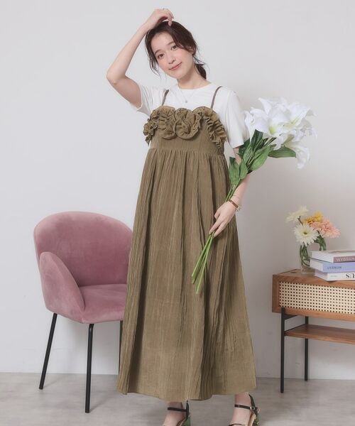 ITS'DEMO / イッツデモ ワンピース | 【手洗い可】ワッシャーサテンキャミワンピース | 詳細5