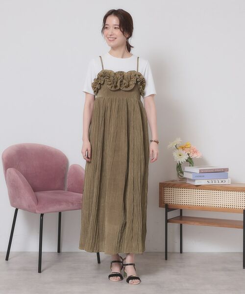 ITS'DEMO / イッツデモ ワンピース | 【手洗い可】ワッシャーサテンキャミワンピース | 詳細9