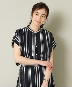 ITS'DEMO / イッツデモ シャツ・ブラウス | 【UVケア／吸水速乾／洗濯機OK／冷感】麻調合繊タックブラウス＜ラク服シリーズ＞