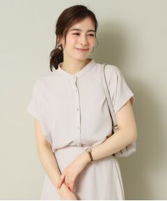 ITS'DEMO / イッツデモ シャツ・ブラウス | 【UVケア／吸水速乾／洗濯機OK／冷感】麻調合繊タックブラウス＜ラク服シリーズ＞