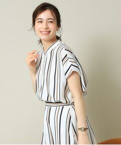 ITS'DEMO / イッツデモ シャツ・ブラウス | 【UVケア／吸水速乾／洗濯機OK／冷感】麻調合繊タックブラウス＜ラク服シリーズ＞