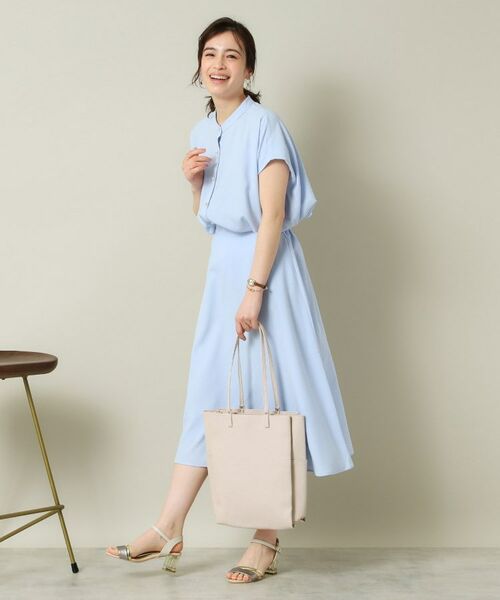 ITS'DEMO / イッツデモ シャツ・ブラウス | 【UVケア／吸水速乾／洗濯機OK／冷感】麻調合繊タックブラウス＜ラク服シリーズ＞ | 詳細10