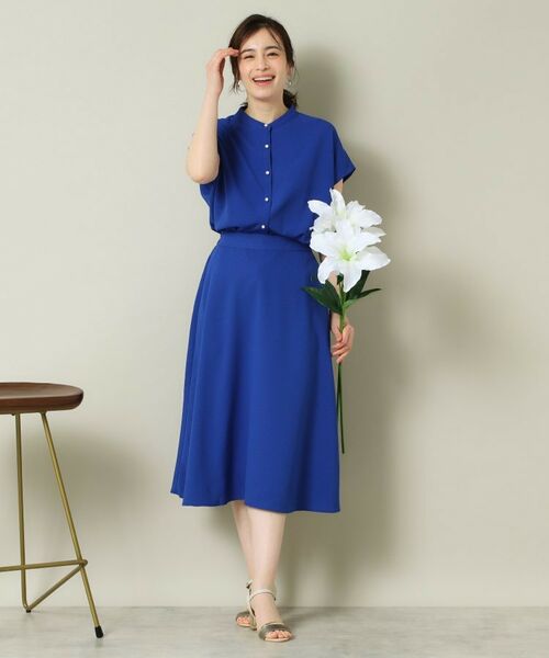 ITS'DEMO / イッツデモ シャツ・ブラウス | 【UVケア／吸水速乾／洗濯機OK／冷感】麻調合繊タックブラウス＜ラク服シリーズ＞ | 詳細14