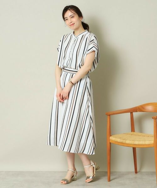 ITS'DEMO / イッツデモ シャツ・ブラウス | 【UVケア／吸水速乾／洗濯機OK／冷感】麻調合繊タックブラウス＜ラク服シリーズ＞ | 詳細18