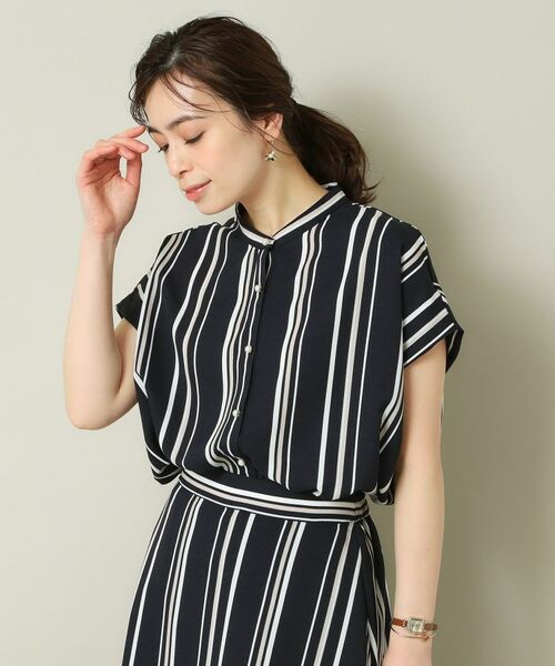 ITS'DEMO / イッツデモ シャツ・ブラウス | 【UVケア／吸水速乾／洗濯機OK／冷感】麻調合繊タックブラウス＜ラク服シリーズ＞ | 詳細20