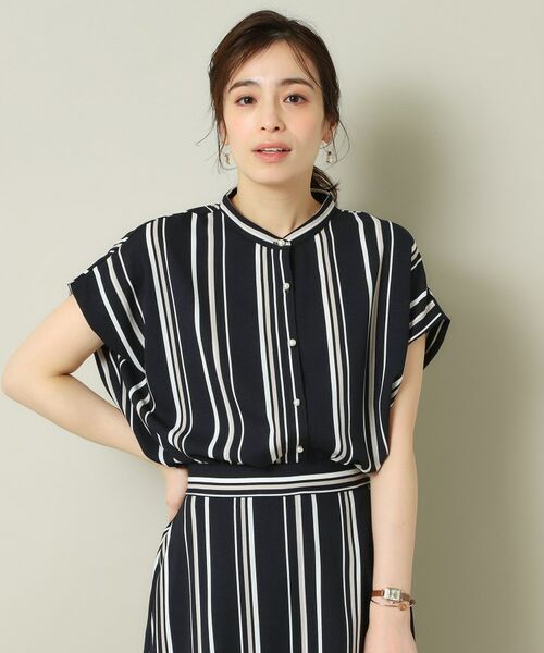 ITS'DEMO / イッツデモ シャツ・ブラウス | 【UVケア／吸水速乾／洗濯機OK／冷感】麻調合繊タックブラウス＜ラク服シリーズ＞ | 詳細21