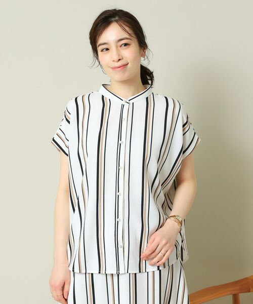 ITS'DEMO / イッツデモ シャツ・ブラウス | 【UVケア／吸水速乾／洗濯機OK／冷感】麻調合繊タックブラウス＜ラク服シリーズ＞ | 詳細24