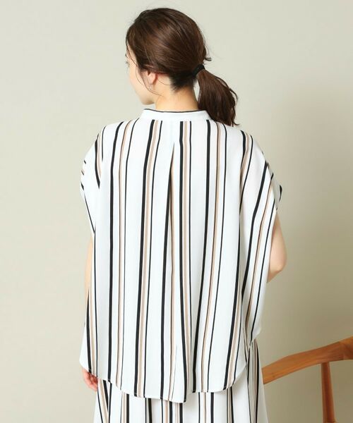 ITS'DEMO / イッツデモ シャツ・ブラウス | 【UVケア／吸水速乾／洗濯機OK／冷感】麻調合繊タックブラウス＜ラク服シリーズ＞ | 詳細26