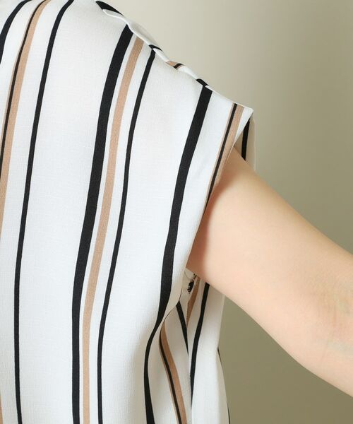 ITS'DEMO / イッツデモ シャツ・ブラウス | 【UVケア／吸水速乾／洗濯機OK／冷感】麻調合繊タックブラウス＜ラク服シリーズ＞ | 詳細28