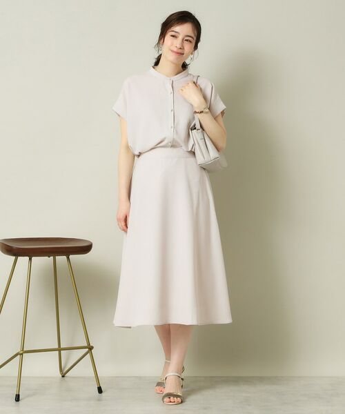 ITS'DEMO / イッツデモ シャツ・ブラウス | 【UVケア／吸水速乾／洗濯機OK／冷感】麻調合繊タックブラウス＜ラク服シリーズ＞ | 詳細6