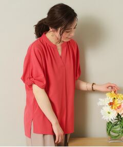 ITS'DEMO / イッツデモ シャツ・ブラウス | 【UVケア/吸水速乾/洗濯機OK/冷感】麻調合繊チュニックブラウス＜ラク服シリーズ＞