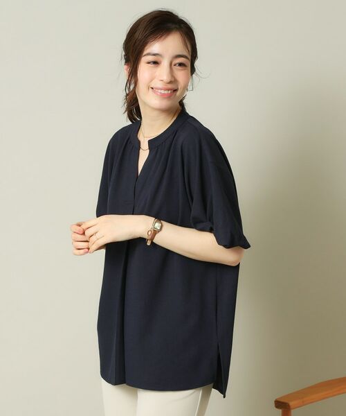 ITS'DEMO / イッツデモ シャツ・ブラウス | 【UVケア/吸水速乾/洗濯機OK/冷感】麻調合繊チュニックブラウス＜ラク服シリーズ＞ | 詳細18
