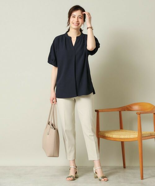 ITS'DEMO / イッツデモ シャツ・ブラウス | 【UVケア/吸水速乾/洗濯機OK/冷感】麻調合繊チュニックブラウス＜ラク服シリーズ＞ | 詳細19