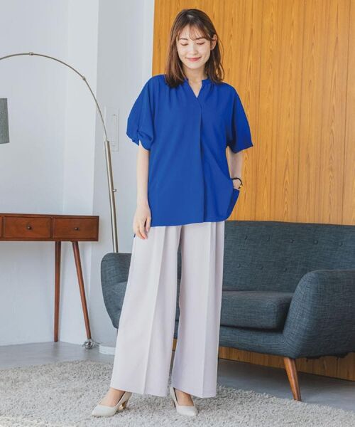 ITS'DEMO / イッツデモ シャツ・ブラウス | 【UVケア/吸水速乾/洗濯機OK/冷感】麻調合繊チュニックブラウス＜ラク服シリーズ＞ | 詳細2