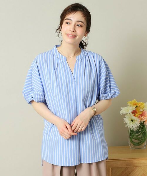 ITS'DEMO / イッツデモ シャツ・ブラウス | 【UVケア/吸水速乾/洗濯機OK/冷感】麻調合繊チュニックブラウス＜ラク服シリーズ＞ | 詳細21