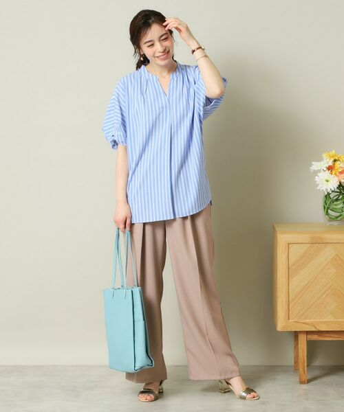 ITS'DEMO / イッツデモ シャツ・ブラウス | 【UVケア/吸水速乾/洗濯機OK/冷感】麻調合繊チュニックブラウス＜ラク服シリーズ＞ | 詳細23