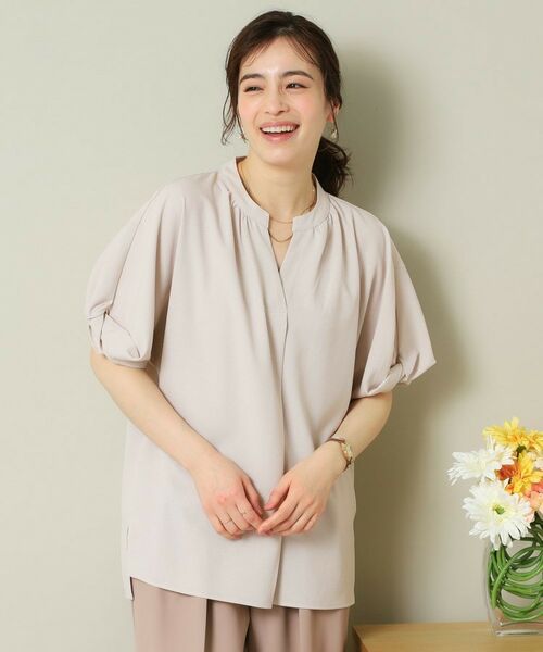 ITS'DEMO / イッツデモ シャツ・ブラウス | 【UVケア/吸水速乾/洗濯機OK/冷感】麻調合繊チュニックブラウス＜ラク服シリーズ＞ | 詳細5