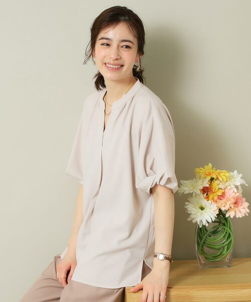 ITS'DEMO / イッツデモ シャツ・ブラウス | 【UVケア/吸水速乾/洗濯機OK/冷感】麻調合繊チュニックブラウス＜ラク服シリーズ＞ | 詳細6