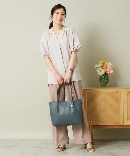 ITS'DEMO / イッツデモ シャツ・ブラウス | 【UVケア/吸水速乾/洗濯機OK/冷感】麻調合繊チュニックブラウス＜ラク服シリーズ＞ | 詳細7