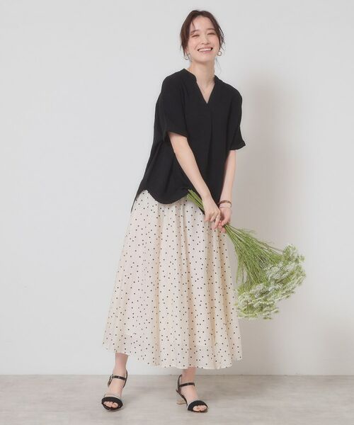 ITS'DEMO / イッツデモ シャツ・ブラウス | 【接触冷感／吸水速乾／洗濯機OK】イージーケアスキッパーブラウス＜ラク服シリーズ＞ | 詳細10