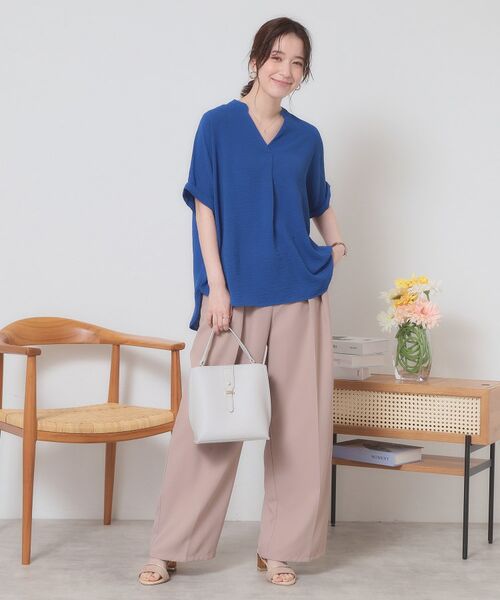 ITS'DEMO / イッツデモ シャツ・ブラウス | 【接触冷感／吸水速乾／洗濯機OK】イージーケアスキッパーブラウス＜ラク服シリーズ＞ | 詳細17