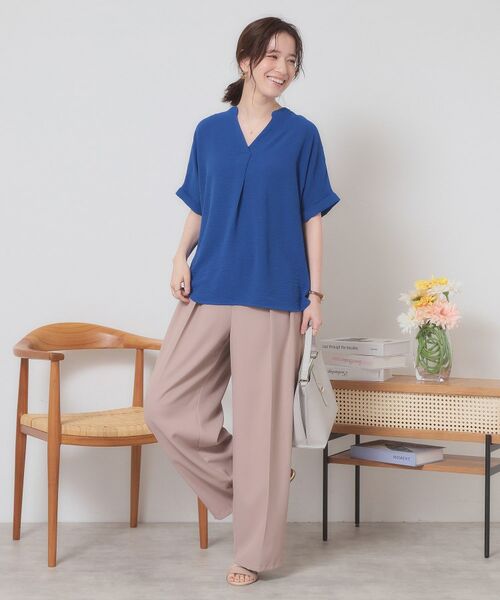 ITS'DEMO / イッツデモ シャツ・ブラウス | 【接触冷感／吸水速乾／洗濯機OK】イージーケアスキッパーブラウス＜ラク服シリーズ＞ | 詳細18