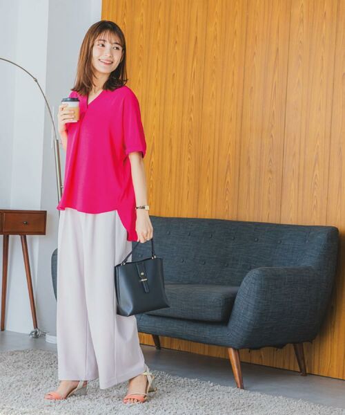 ITS'DEMO / イッツデモ シャツ・ブラウス | 【接触冷感／吸水速乾／洗濯機OK】イージーケアスキッパーブラウス＜ラク服シリーズ＞ | 詳細2