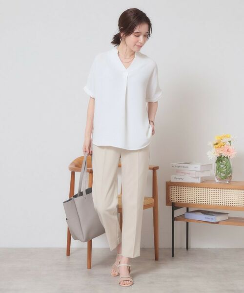 ITS'DEMO / イッツデモ シャツ・ブラウス | 【接触冷感／吸水速乾／洗濯機OK】イージーケアスキッパーブラウス＜ラク服シリーズ＞ | 詳細5