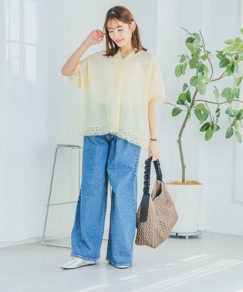 ITS'DEMO / イッツデモ シャツ・ブラウス | 【手洗い可】レーススキッパーブラウス | 詳細4