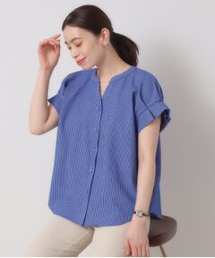 ITS'DEMO / イッツデモ シャツ・ブラウス | 【洗濯機OK／洗濯後しわになりにくい】カットサッカー袖タックプルオーバー