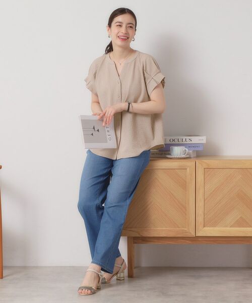 ITS'DEMO / イッツデモ シャツ・ブラウス | 【洗濯機OK／洗濯後しわになりにくい】カットサッカー袖タックプルオーバー | 詳細11