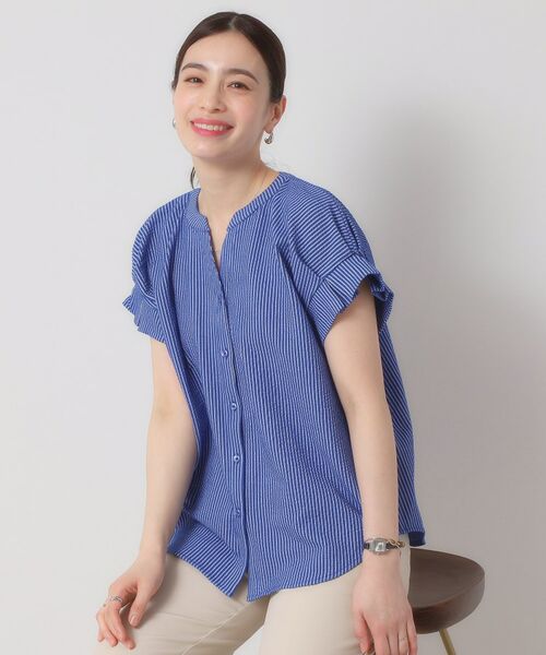 ITS'DEMO / イッツデモ シャツ・ブラウス | 【洗濯機OK／洗濯後しわになりにくい】カットサッカー袖タックプルオーバー | 詳細13