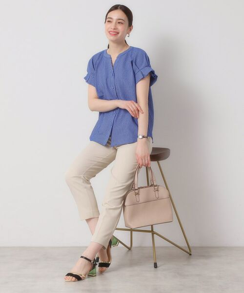 ITS'DEMO / イッツデモ シャツ・ブラウス | 【洗濯機OK／洗濯後しわになりにくい】カットサッカー袖タックプルオーバー | 詳細15