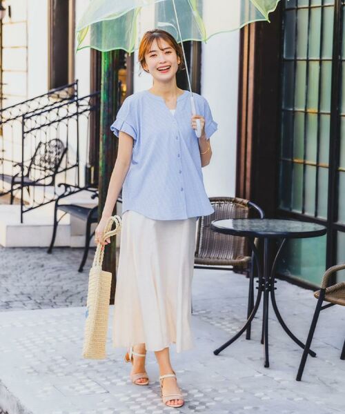 ITS'DEMO / イッツデモ シャツ・ブラウス | 【洗濯機OK／洗濯後しわになりにくい】カットサッカー袖タックプルオーバー | 詳細2