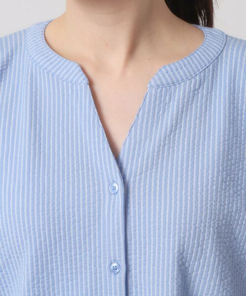 ITS'DEMO / イッツデモ シャツ・ブラウス | 【洗濯機OK／洗濯後しわになりにくい】カットサッカー袖タックプルオーバー | 詳細24