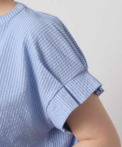 ITS'DEMO / イッツデモ シャツ・ブラウス | 【洗濯機OK／洗濯後しわになりにくい】カットサッカー袖タックプルオーバー | 詳細25