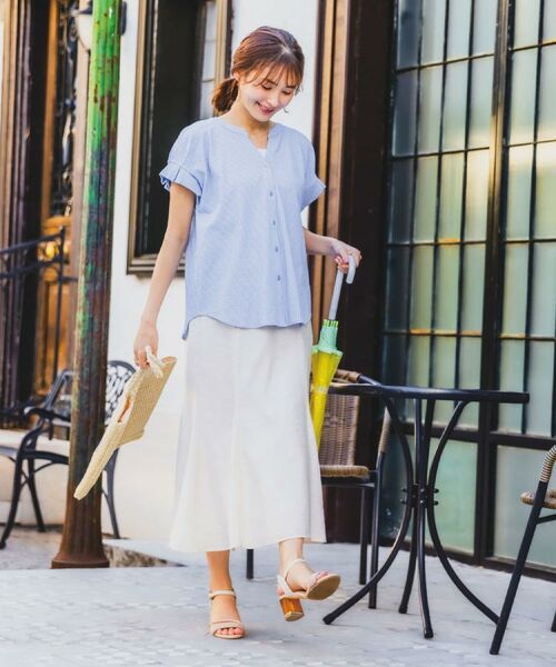 ITS'DEMO / イッツデモ シャツ・ブラウス | 【洗濯機OK／洗濯後しわになりにくい】カットサッカー袖タックプルオーバー | 詳細4