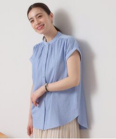 ITS'DEMO / イッツデモ シャツ・ブラウス | 【洗濯機OK／洗濯後しわになりにくい】カットサッカー前開きプルオーバー