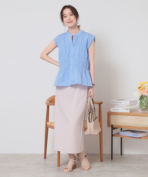 ITS'DEMO / イッツデモ シャツ・ブラウス | 【洗濯機OK】ギャザーストライプブラウス | 詳細11