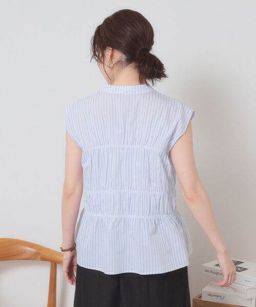 ITS'DEMO / イッツデモ シャツ・ブラウス | 【洗濯機OK】ギャザーストライプブラウス | 詳細15