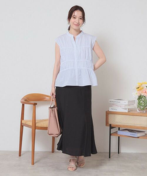 ITS'DEMO / イッツデモ シャツ・ブラウス | 【洗濯機OK】ギャザーストライプブラウス | 詳細2