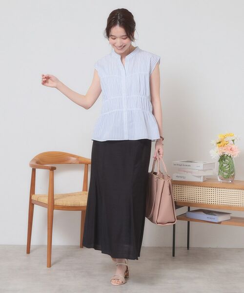 ITS'DEMO / イッツデモ シャツ・ブラウス | 【洗濯機OK】ギャザーストライプブラウス | 詳細3