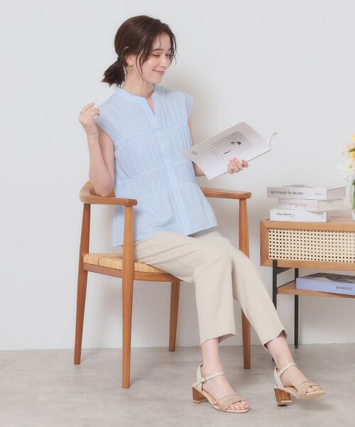 ITS'DEMO / イッツデモ シャツ・ブラウス | 【洗濯機OK】ギャザーストライプブラウス | 詳細6