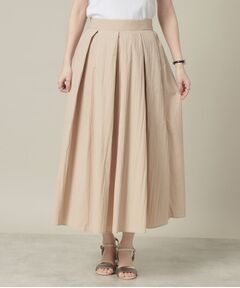 ITS'DEMO / イッツデモ ロング・マキシ丈スカート | 【撥水／洗濯機OK／ウエスト後ろゴム】タックスカート＜旅服シリーズ＞