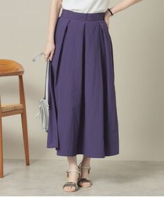 ITS'DEMO / イッツデモ ロング・マキシ丈スカート | 【撥水／洗濯機OK／ウエスト後ろゴム】タックスカート＜旅服シリーズ＞