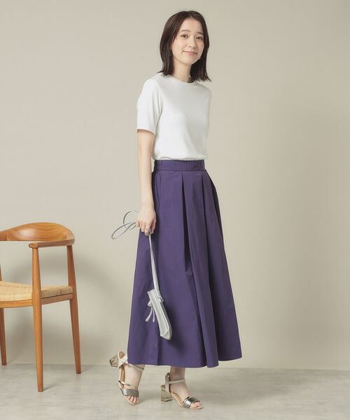 ITS'DEMO / イッツデモ ロング・マキシ丈スカート | 【撥水／洗濯機OK／ウエスト後ろゴム】タックスカート＜旅服シリーズ＞ | 詳細11