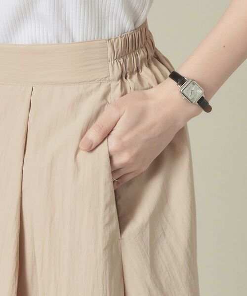 ITS'DEMO / イッツデモ ロング・マキシ丈スカート | 【撥水／洗濯機OK／ウエスト後ろゴム】タックスカート＜旅服シリーズ＞ | 詳細18